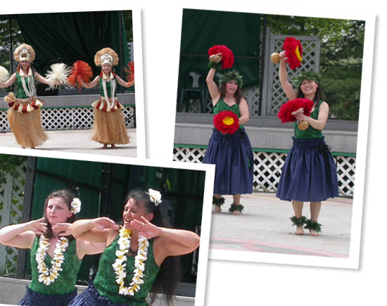 Some of the dancers of Na Mea Hula O Cincinnati, Cincinnati Hula Dancers