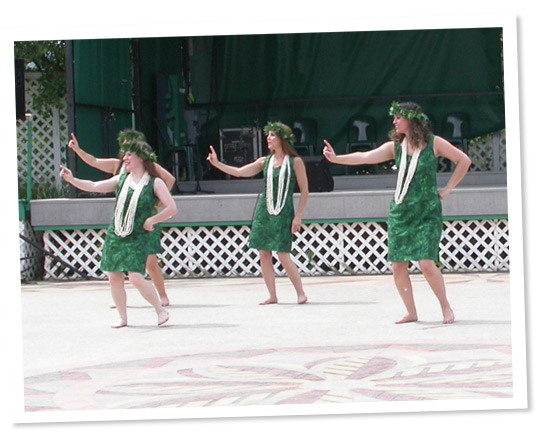 Some of the dancers of Na Mea Hula O Cincinnati, Cincinnati Hula Dancers